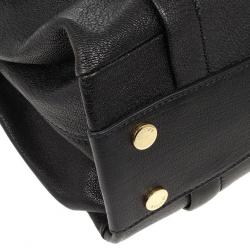 Pre Owned Moschino Large Leather Flap Satchel