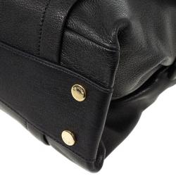 Pre Owned Moschino Large Leather Flap Satchel