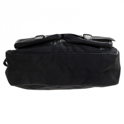 Pre Owned Moschino Black Nylon Messenger Bag