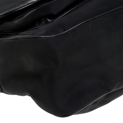 Pre Owned Moschino Black Nylon Messenger Bag