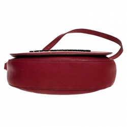 Pre Owned Love Moschino Red Leather Crossbody Bag