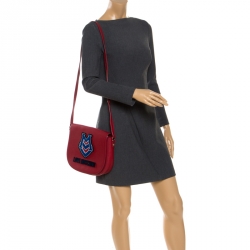 Pre Owned Love Moschino Red Leather Crossbody Bag
