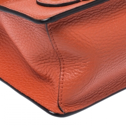 Moschino Orange Leather Shoulder Bag