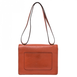 Moschino Orange Leather Shoulder Bag