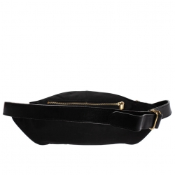 Pre Owned Moschino Black Nylon and Leather Belt Bag