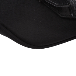 Pre Owned Moschino Black Nylon and Leather Belt Bag