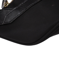 Pre Owned Moschino Black Nylon and Leather Belt Bag