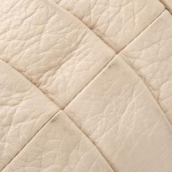 Pre Owned Moschino Beige Leather Pleated Shoulder Bag