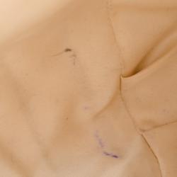 Pre Owned Moschino Beige Leather Pleated Shoulder Bag