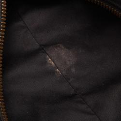 Pre Owned Moschino Monogram Logo Black Shoulder Bag