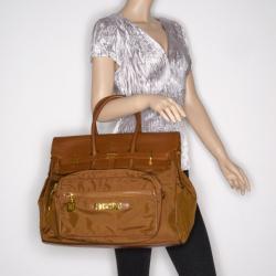 Pre Owned Moschino Vintage Redwall 'Birkin' Satchel Bag