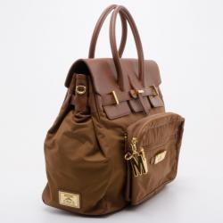 Pre Owned Moschino Vintage Redwall 'Birkin' Satchel Bag