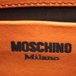 Pre Owned Moschino Multicolor Leather Eyes Capsule Top Handle Bag