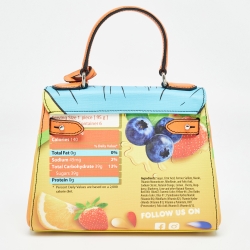 Pre Owned Moschino Multicolor Leather Eyes Capsule Top Handle Bag
