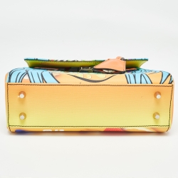 Pre Owned Moschino Multicolor Leather Eyes Capsule Top Handle Bag