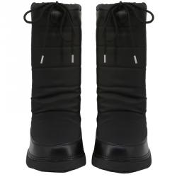 Pre Owned Love Moschino Black Fabric Snow Boots Size 41