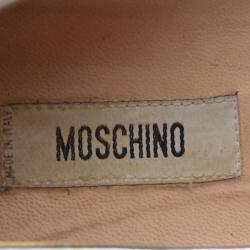 Moschino Silver Leather Flats Size 41