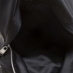 Pre Owned Moschino Black Printed Nylon Backpack