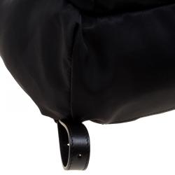 Pre Owned Moschino Black Printed Nylon Backpack