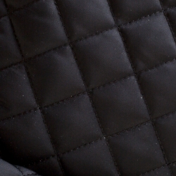 Pre Owned Moschino Black Quilted Nylon Large Logo Backpack