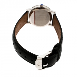 Pre Owned Movado Black Stainless Steel Museum 84 A1 1837 Women's Wristwatch 24 mm