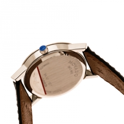 Pre Owned Movado Black Stainless Steel Museum 84 A1 1837 Women's Wristwatch 24 mm