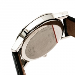 Pre Owned Movado Black Stainless Steel Museum 84 A1 1837 Women's Wristwatch 24 mm