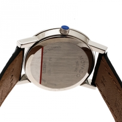 Pre Owned Movado Black Stainless Steel Museum 84 A1 1837 Women's Wristwatch 24 mm