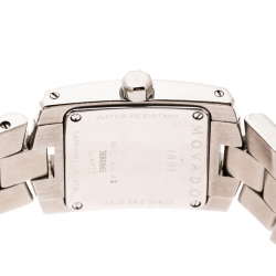 Pre Owned Movado Black Stainless Steel Diamonds Eliro 84 C1 415 AS Women's Wristwatch 22 mm