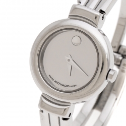 Pre Owned Movado Silver Stainless Steel Harmony 84.A1.809.A Women's Wristwatch 23 mm