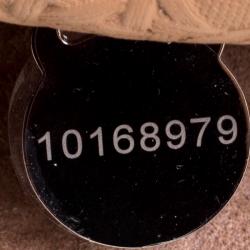 Pre Owned Mulberry Beige Woven Embossed Leather Blossom Shopper Tote