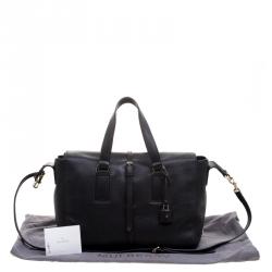 Mulberry Black Leather Medium Roxette Satchel