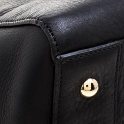 Mulberry Black Leather Medium Roxette Satchel