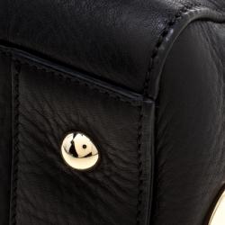Mulberry Black Leather Medium Roxette Satchel