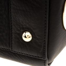 Mulberry Black Leather Medium Roxette Satchel