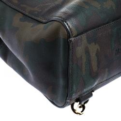 Pre Owned Mulberry Camo Leather Mini Cara Delevingne Backpack
