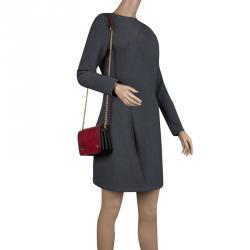 Pre Owned Mulberry Red Lizard Clifton Crossbody Bag