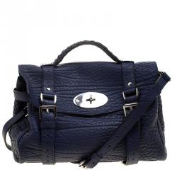 Pre Owned Mulberry Indigo Leather Alexa Shoulder Bag