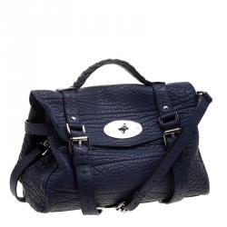 Pre Owned Mulberry Indigo Leather Alexa Shoulder Bag