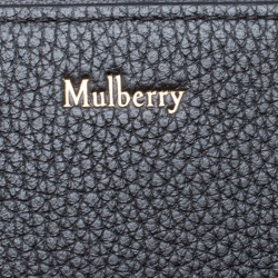 Mulberry Black Leather Clifton Wallet On Chain