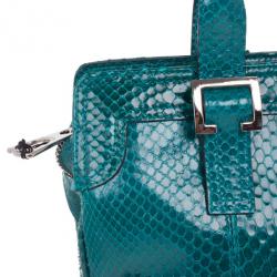 مملوكة مسبقًا Mulberry Turquoise Python Skin Maggie