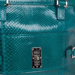 مملوكة مسبقًا Mulberry Turquoise Python Skin Maggie