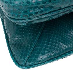 مملوكة مسبقًا Mulberry Turquoise Python Skin Maggie