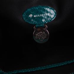 مملوكة مسبقًا Mulberry Turquoise Python Skin Maggie