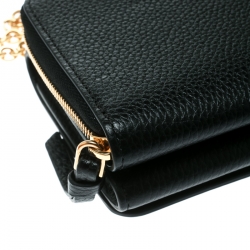 Mulberry Black Leather Chain Purse