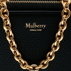 Mulberry Black Leather Chain Purse