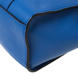 Mulberry Blue Grain Leather Small Bayswater Top Handle Bag