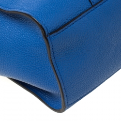 Mulberry Blue Grain Leather Small Bayswater Top Handle Bag