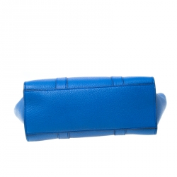 Mulberry Blue Grain Leather Small Bayswater Top Handle Bag
