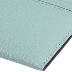 Pre Owned Mulberry Powder Blue Grained Leather Card holder